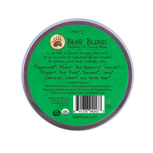 Bear Blend Organics Mintz Herbal Ceremonial Blend 22g - Herbal Smoking Blend - Smokable Herbs - Herbal Tea - Herbal Smoke Cigarettes - Thumbnail 2