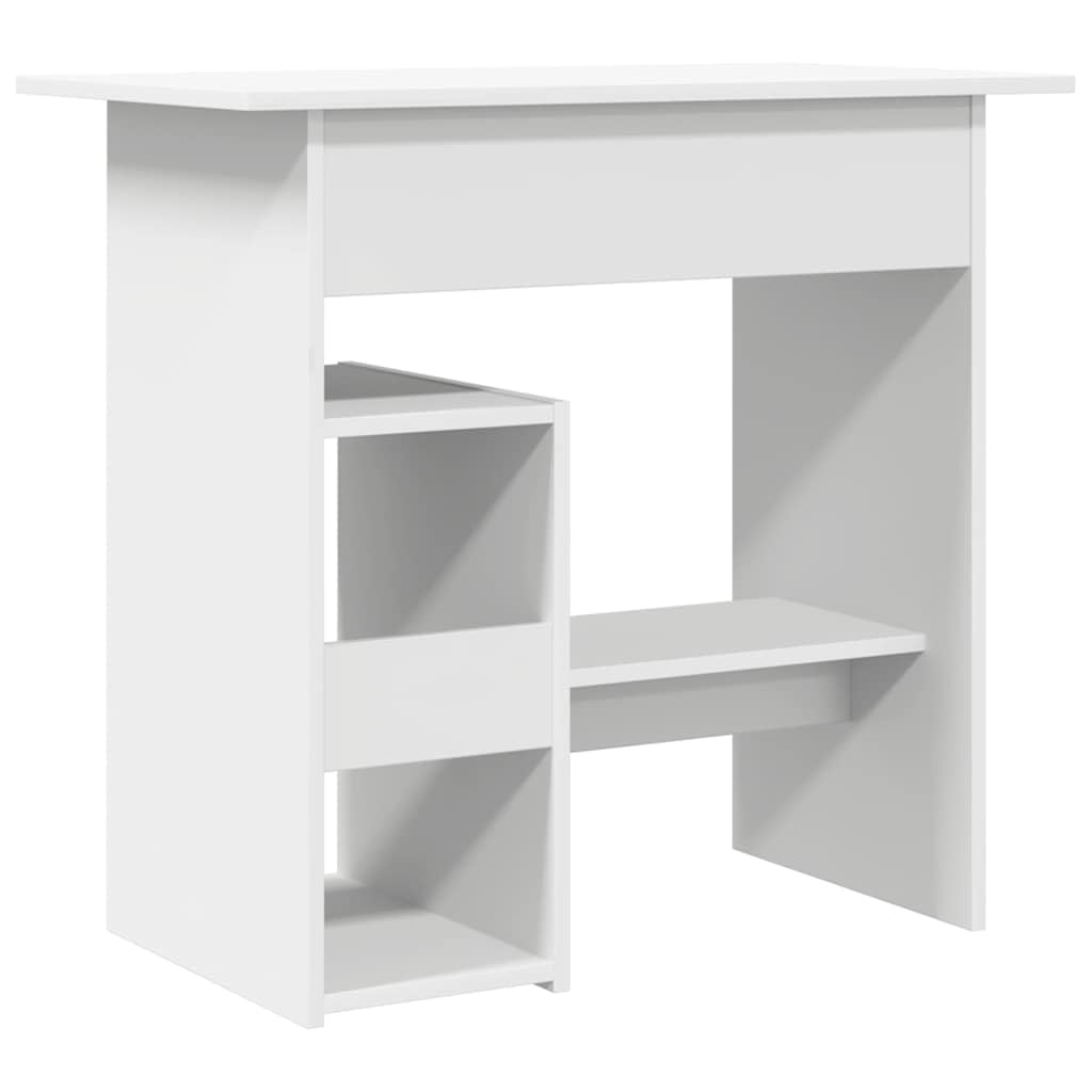 Scrivania per computer bianco 80 x 45 x 74 cm in legno di ingegneria con