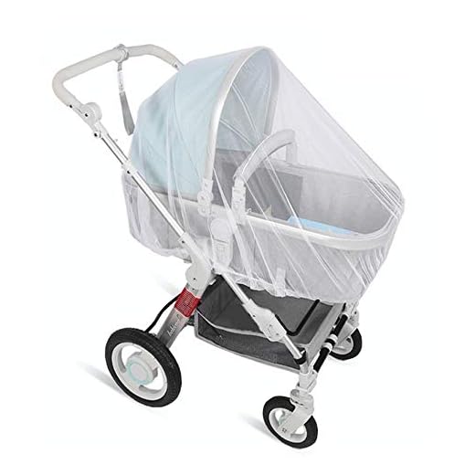 Mosquitera,Mosquitera Carro Bebe Universal,Mosquitera Universal,Red Anti Insectos universal Para capazo,Protección con goma Elástica y lavable, Blanco