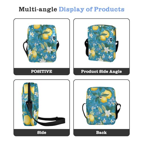 Crossbody Bag Lemon Summer Messenger Bag for Women Men Purse Shoulder Bag Satchel Bag with Adjustable Strap 214A94404