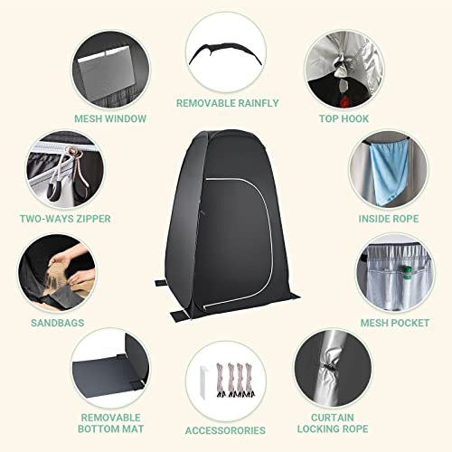 Kingcamp Oversize Outdoor Shower Tents For Camping Dressing Room Portable Shelter Changing Room Shower Privacy Shelter Single/Double Shower Tent #TOP2