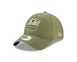 New Era Green Bay Packers NFL On Field 2019 Salute to Service 9Twenty Adjustable Cap - One-Size