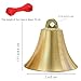 MrMrKura 2 Pieces Vintage Style Brass Hanging Bell Cowbell Door Bell Polished Brass Bells Hanging Rope for DIY Elephant Dog Camel Bells Christmas Bells Garden Christmas Tree Decoration