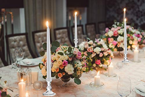 image for OYATON 3/4 inch Taper Candle Holder, Glass Candlestick Holder Set of 6