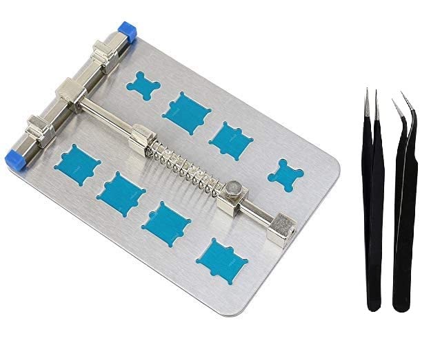 Wroughton PCB Holder Stand Clamp Repairing Platform Rework Station Motherboard Fixture/PCB Fixture for repairing SMD Work and PCB Repairing Work With 2 Esd Non-Magnetic Tweezers (B0BCR3FD2S) Amazon Price History, Amazon Price Tracker