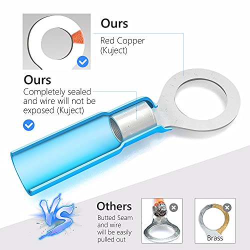 Kuject HST320-1 320Pcs Heat Shrink Wire Connectors Kit, Electrical Waterproof Crimp Butt Terminals thumb #2