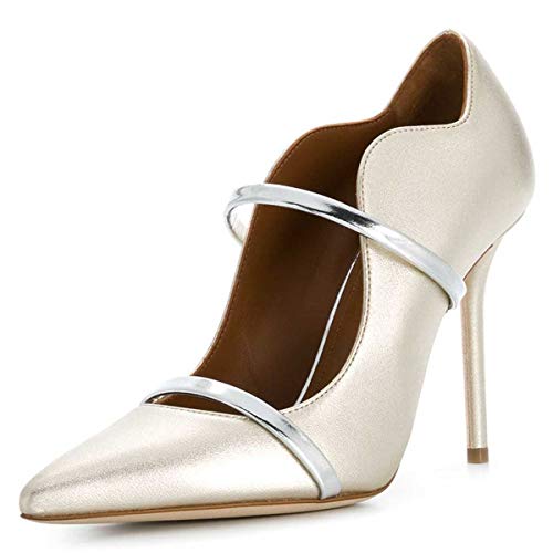 FSJ Women Sexy Double Straps Pointed Toe Pumps High Heels Stilettos Party Dress Shoes Size 4-15 US