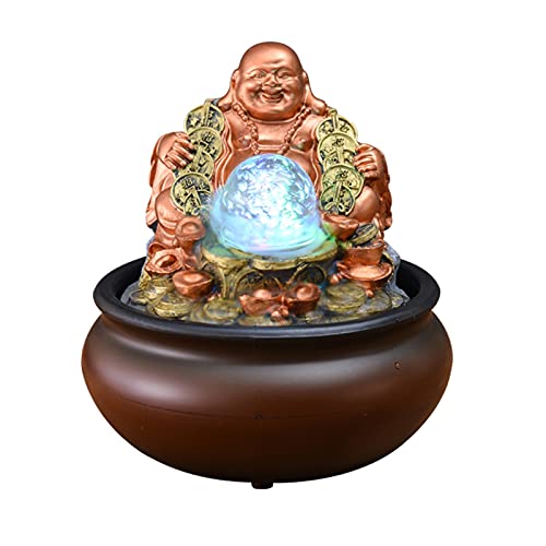 XIAOSAKU Zimmerbrunnen Modern Indoor-Tisch-Brunnen-Brunnen-Mini-Wasser-Feature-Büro Lucky Feng Shui Ball Desktop-Brunnen-Wohnzimmer Büro-Dekoration für Wohnzimmer oder Büroräume (Color : A) Cover