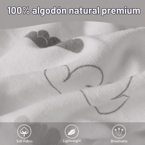 Miniatura 4 de Soarwg Kids Mantas Para Envolver Bebés De Algodón Orgánico, Paquete De 2 Para Recién Nacidos, Certificado Oeko-Tex100, Suaves Y Cómodas Para Niños Y Niñas De 3 Meses