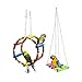 Gwotfy Bird Parrot Toys, 2 Paquetes Bird Swing Toy, Swing Hammock Bird Cage Juguetes para Loros pequeños periquitos Cockatiels