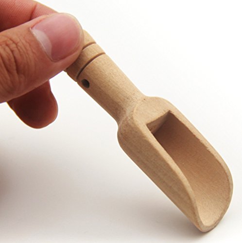 Lasenersm 0214 6 Pcs Mini Wooden Scoops Bath Salt Spoon 3 Inch Long thumb #7