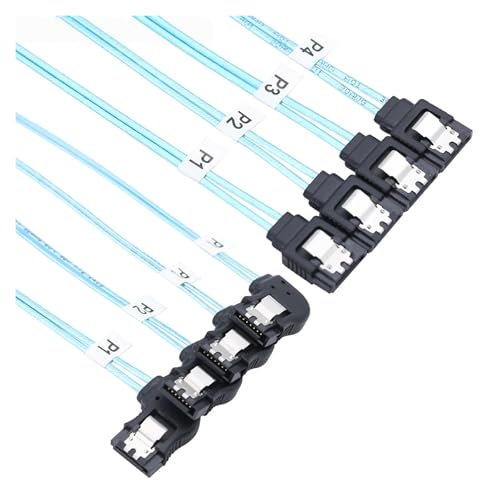 Cable 4 SATA Host a 4 SATA ángulo derecho 1.0 m 12 Gbps miniatura 5