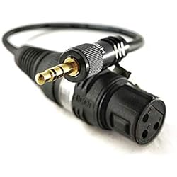 Microfono Sennheiser Para Camara cable adaptador 1m mini jack 3,5mm a XLR macho/hembra para micrófonos Sennheiser en cámaras SLR, videograbadora DSLR DSLM grabadora de audio contactos enchufables chapados en oro - SC-AK600-MF-0100