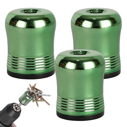 Image of Screwdriver Head Magnetic Ring, Removable Household Tool for Drills, Universal Removable Household Tool Drill Bit Holder for Hex Screwdrivers&PowerBits, Mechanics, Carpenters (Green*3pcs)