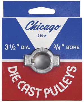 Chicago Die Cast 3 1/2 in. Dia. Zinc Single V Grooved Pulley