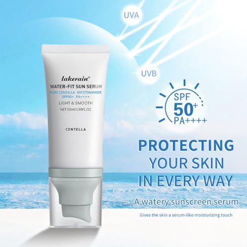 2 Pcs Centella Sunscreen SPF 50, Centella Water-Fit Sun Serum, Long-Lasting Protection, Nourishing Skin Protection and UV Defens. - Image 6