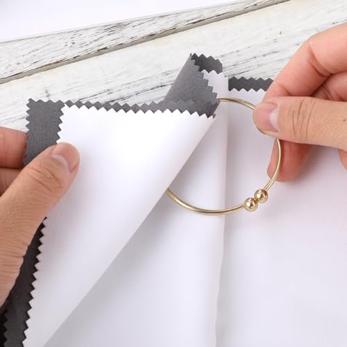COMNICO Paño de pulido, paño de limpieza grande para joyas, reutilizable, fibras superfinas, accesorio de joyería suave para oro, platino, mantiene las joyas brillantes, Fibra - imagen 6