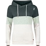  Chillaz Damen Walchsee Hoodie, Green Melange/Light Grey melan, 42