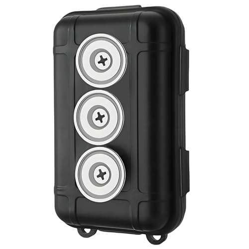 Riomhorry Magnetic Key Holder for Car Hide a Key Outside Magnetic Key Box Waterproof Secure Car Key Case with Strong Magnets for under Car Outdoor Travel Spare Key Hider for Home