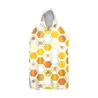 Morbuy Poncho Surf Uomo Donna Accappatoio Asciugamano Poncho, Stampa Animalier 3D Poncho da Bagno per Bambini Adulto con Cappuccio in Microfibra per Spiaggia Surf Nuoto (60x80cm,19