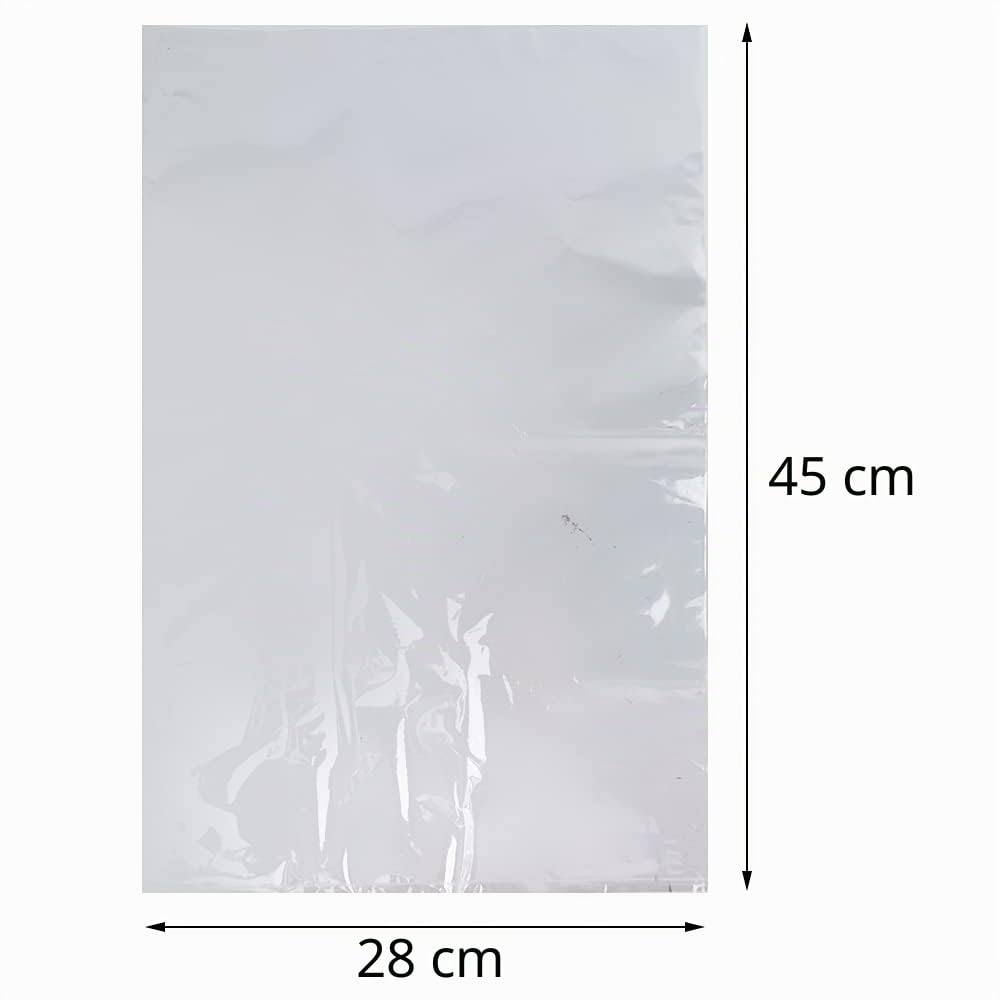 Bolsas Termorretráctiles,100PCS Bolsa de Película Retráctil Transparente para Jabones Bombas de Baño y DIY (100PCS 28 * 45cm)