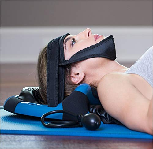 Cervical Traction Device, Neck Exerciser - Posture Neck Exercising Cervical Spine Hydrator Pump | Neck Traction Device |Relief for Stiffness, Relieves Neck Pain, Neck Curve Restorer| Posture Corrector