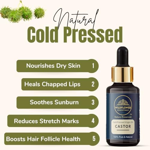 Image of Castor Oil Cold Pressed Carrier Oil For Hair & Skin 30ml