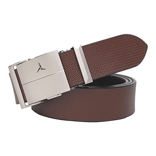Image of Men's Formal Genuine Leather Auto-lock Adjustable Belt (JAFA-42-BL)