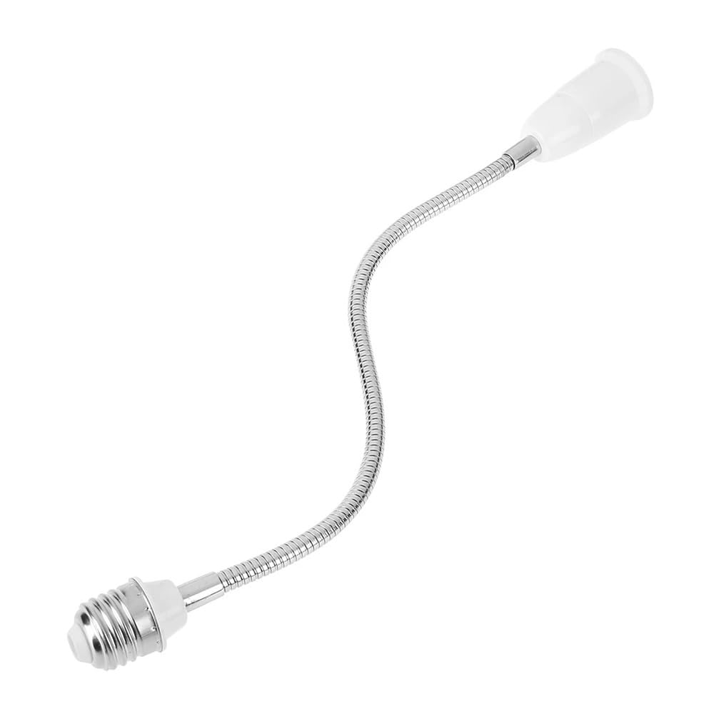 E26/E27 Light Socket Extender Adapter,60cm/24 inch Light Bulb Extension,E26 to E26 Socket Extender,Bendable Flexible Gooseneck Adjustable Extension Socket Extender Adaptor (2 Pack)
