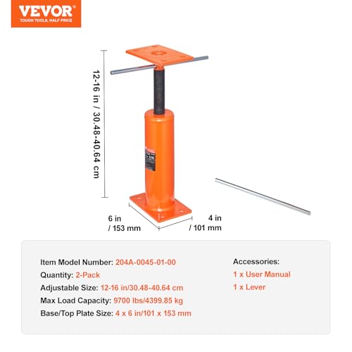 Vevor HOUSE FLOOR JACKS, 9700 LBS House Floor Jacks, 2 Pack thumb #6