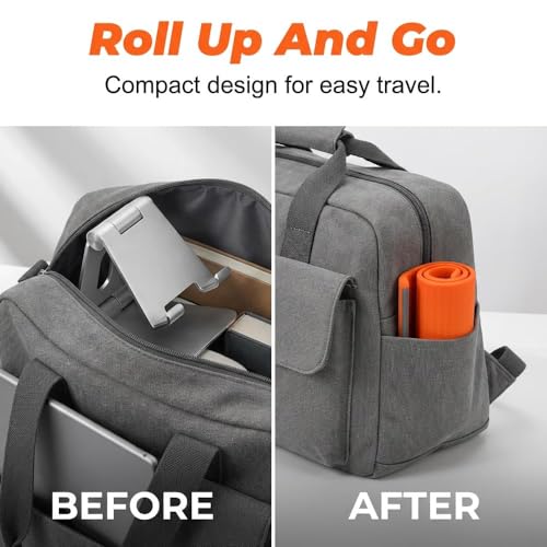 Image of Adjustable Flexible Silicone Phone Stand for Desk, Roll-Up Mobile & Tablet Holder for Video Calls, Reading, Gaming, Home, Office and Travel