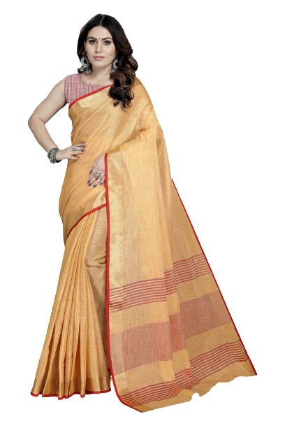 VASTRA-THE FACTORY STOREpresents this fabulous tissue plain saree with stripe design pallu and solid border