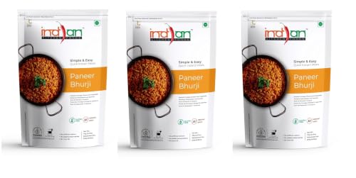 Image of Indian Kitchen Foods Freeze Dried Guten-Free Ready to Eat Jain Paneer Bhurji | Instant Vegetarian Meal - Each Rehydrated Wt. 210 gm (Pack of 3)