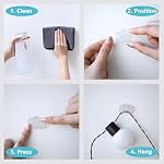 20 Gros clips de cordon clair avec 28 Bandes adhésives, Crochets muraux sans dommages pour câbles suspendus, Organisateurs de câbles amovibles pour fils électriques - Utilisation à l'intérieur (20pcs)
