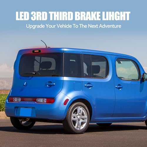 Image of Third 3rd Brake Light LED for 2009-2014 Nissan Cube, High Mount Rear Brake Lights Assembly for 09-14 Nissan Cube, Waterproof Center Cab Lamp Stop Light