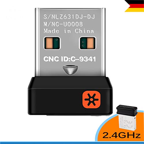 Preisvergleich Produktbild Lemonmax Dongle für Funkempfänger für Logitech Unifying Wireless Keyboard 6-Kanal 6MM Funktioniert mit der Maus MX M905 M950 M505 M510 M525 M305 M310 M315 M325 M345 M705 M215 M185