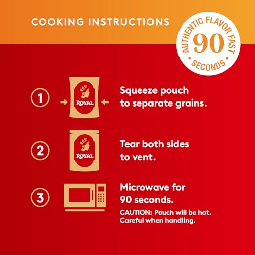 Royal Mexican Street Corn Basmati Rice - Ready to Heat Basmati Rice - (4 Pack) 8.5 oz Microwaveable Pouch