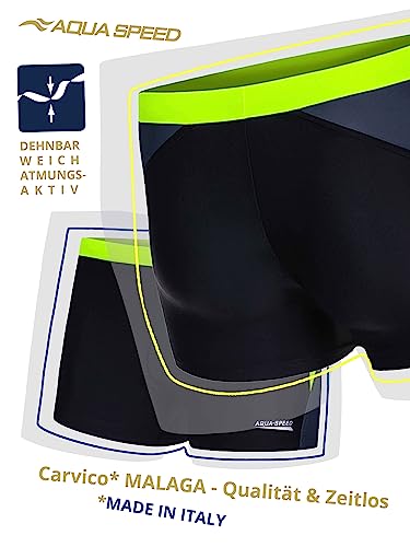 Badehosen Aqua Speed Herren mit eBook – Eng, Kurz, Schwarz