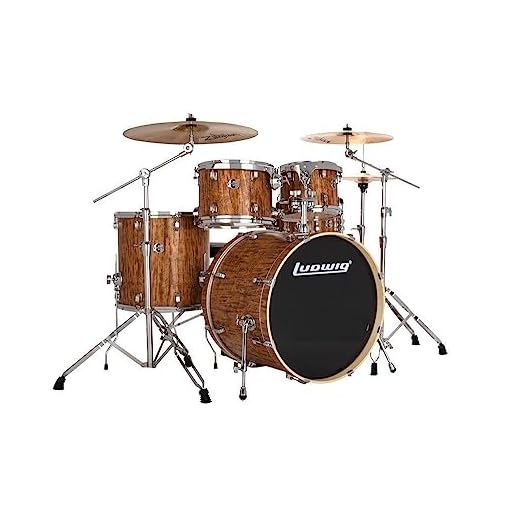 Ludwig Element Evolution 5-piece Complete Drum Set with Zildjian Cymbals - Cherry