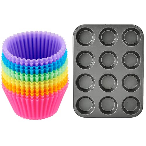 Pirottini In Silicone Riutilizzabili - 48 Pezzi Antiaderenti, Per Muffin E Dolci, Con Forchette - Foto 5