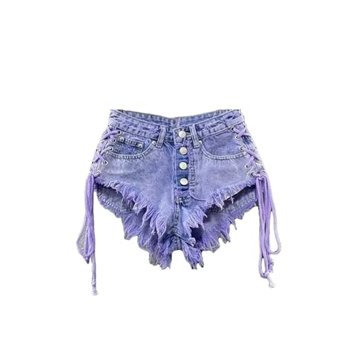 Short en denim sexy bas pantalon trapèze chic à simple boutonnage