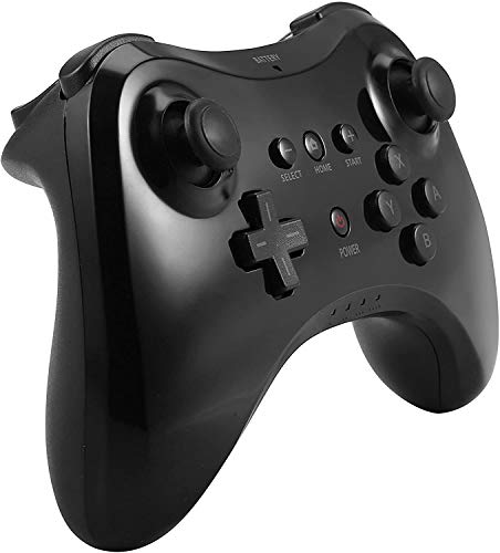 Poulep Wireless Controller Compatible for Wii U Pro Console Dual Analog (Black)