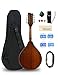 Sunsmile A-Style 8 String Acoustic-Electric Mandolin Instrument with Pickup Sapele Top Arched F Holes Body Okoume Neck Walnut Bridge with Gig Bag, Cable, Tuner, Strings, Strap, Picks and Polish Cloth.