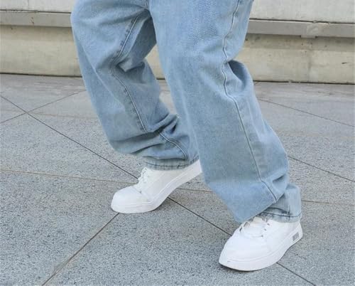 Men's Lightweight Plus-Size Jeans, Loose and Casual Street Dance Skate Pants3