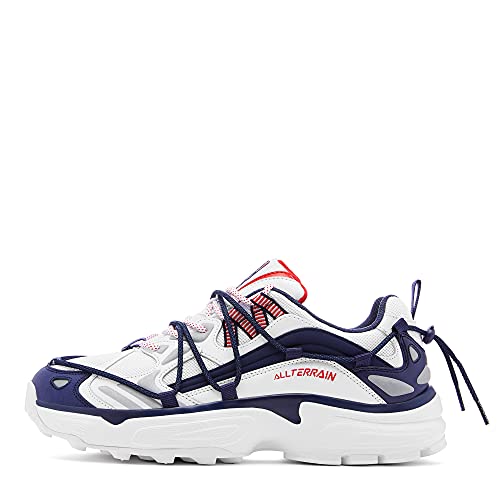 Fila Men's Lightweight Durable Casual Expeditioner Sneaker Shoes Road Running, White/Navy/Red, 10