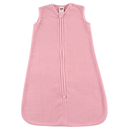 Image of Hudson Baby Unisex Baby Plush Sleeping Bag, Sack, Blanket, Solid Light Pink Fleece, 12-18 Months
