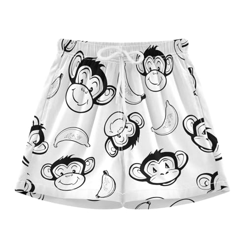 Toddler Boys Swimwear Swim Trunks with Compression Liner 4T Monkey Banana Line