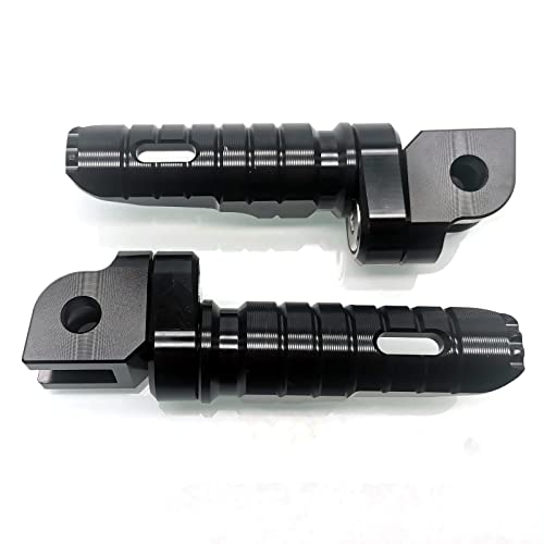 Image of MZS Motorcycle Foot Pegs, CNC Double Adjustable Front Rider Footpegs Footrest Rest Pedal Black Compatible with FZ07 FZ09 FZ10 FZ1 FZ6 FZ6R FZ8 MT03 MT07 MT09 MT10 YZF R3 SCR950 Tracer XSR700 XSR900