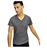 Tommy Jeans Herren TJM SLIM JASPE V NECK T-Shirt, Schwarz, XXL