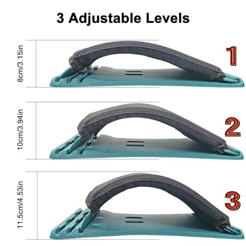 METCLARINDA Maca nas costas para alívio da dor lombar, biscoito ajustável nas costas, massageador pa